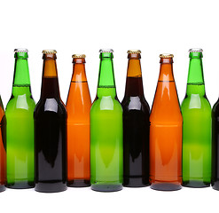 Image showing bottles of beer in row