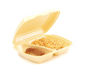 Image showing A rissole take away