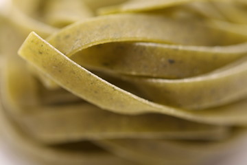 Image showing Yellow tagliatelle