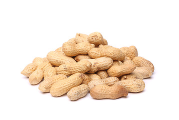 Image showing Dried peanuts in closeup