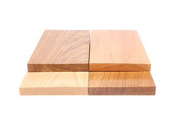 Image showing Four ends boards (acacia, oak, elm, lime)