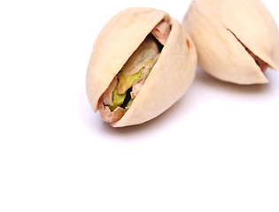 Image showing Pistachio nuts, fruits isolated