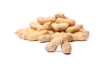 Image showing Two peanuts in closeup