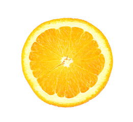 Image showing A face of orange cut isolated