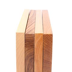 Image showing Four wooden plank close-up