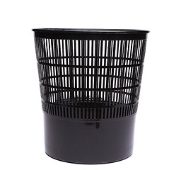 Image showing A plastic trash can isolated on white background