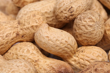 Image showing close-up of some peanuts. background