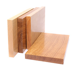 Image showing Four wooden plank close-up