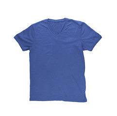 Image showing Men's blue T-shirt with clipping path.