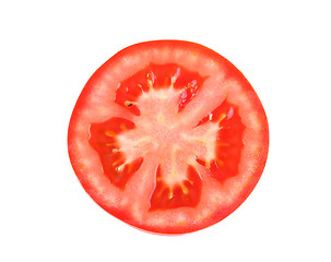 Image showing slice of tomato isolated close-up