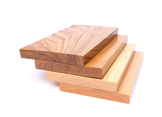 Image showing Four boards (acacia, oak, elm, lime)