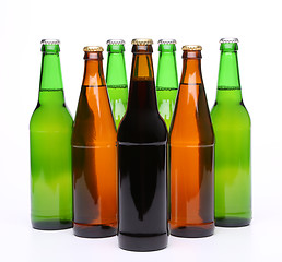 Image showing Set of beer bottles