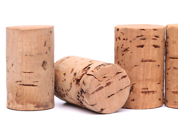 Image showing wine corks set isolated on white