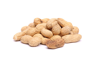 Image showing A bunch of peanuts in the center