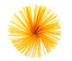 Image showing Bunch of spaghetti isolated on white background