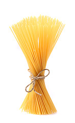 Image showing Close up of Spaghetti isolated on white background.