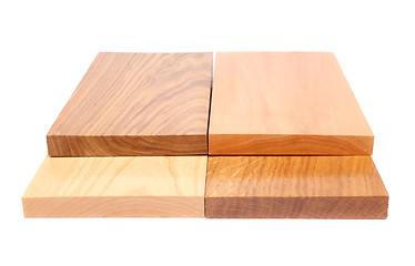 Image showing Four wooden plank close-up