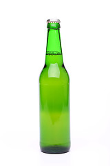 Image showing Bottle of light beer on white background.