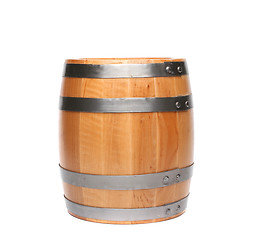 Image showing Wood barrel isolated