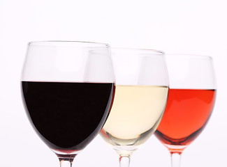 Image showing Three glass of wine