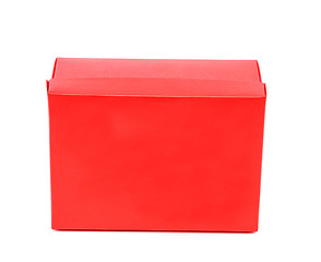 Image showing A red shoe box