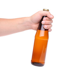 Image showing beer bottle hand