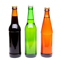 Image showing Three bottles of beer