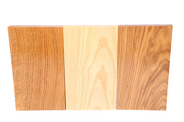 Image showing Three wooden plank close-up