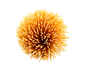 Image showing Bunch of spaghetti on white background