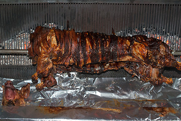 Image showing Pigling on BBQ