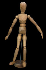 Image showing Wooden pose puppet (manikin)