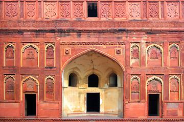 Image showing building fragment with door in India
