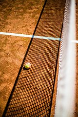 Image showing tennis ball on court