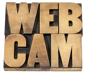 Image showing webcam word in wood type