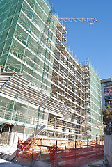 Image showing High-rise building construction site