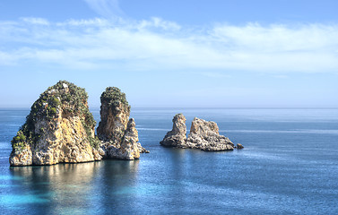 Image showing Faraglioni at Scopello, Sicily