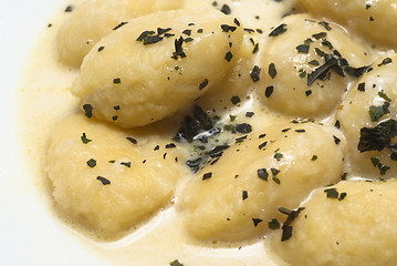 Image showing gnocchi with four cheese sauce