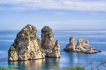 Image showing Faraglioni at Scopello, Sicily