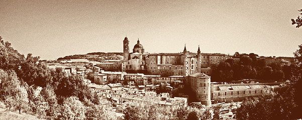 Image showing A view of the town of Urbino