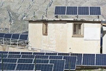 Image showing View of solar panels in the Madonie mountains