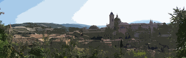 Image showing magnificent view of urbino