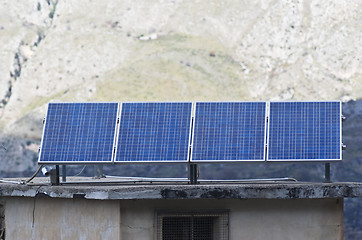 Image showing View of solar panels in the Madonie mountains