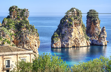 Image showing Faraglioni at Scopello, Sicily