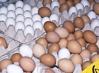 Image showing fresh eggs for sale