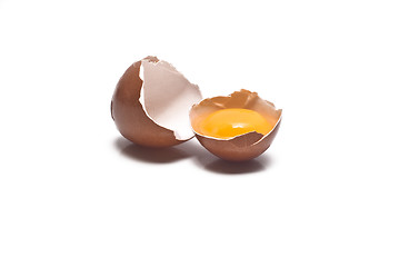 Image showing Broken egg isolated