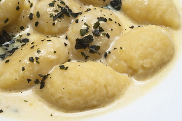 Image showing gnocchi with four cheese sauce