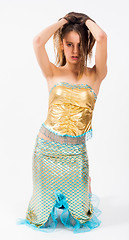 Image showing Young beautiful mermaid