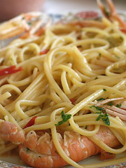 Image showing Seafood pasta