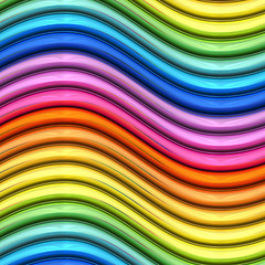 Image showing Abstract background of colorful glossy waves