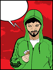 Image showing Drug addict comic style